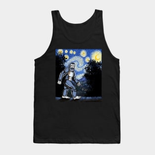 Bigfoot Van Gogh starry night Tank Top